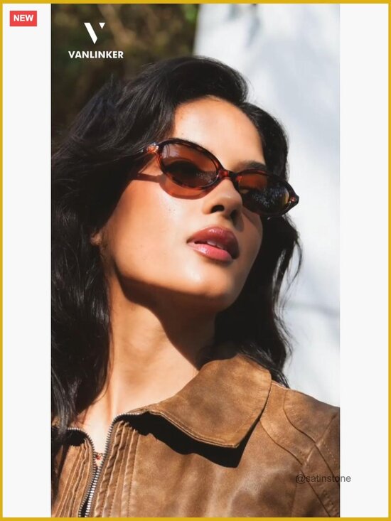 90s Retro Oval Polarized Sunglasses for Women Small Narrow Y2K Shades main image 6